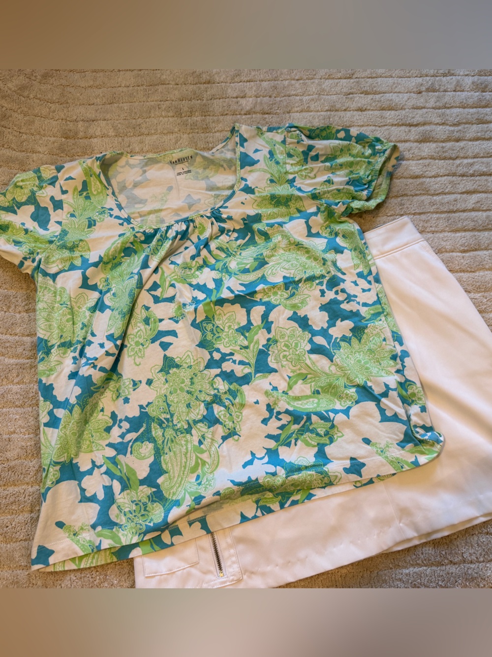 Floral shirt +Izod Skort Combo Size 12